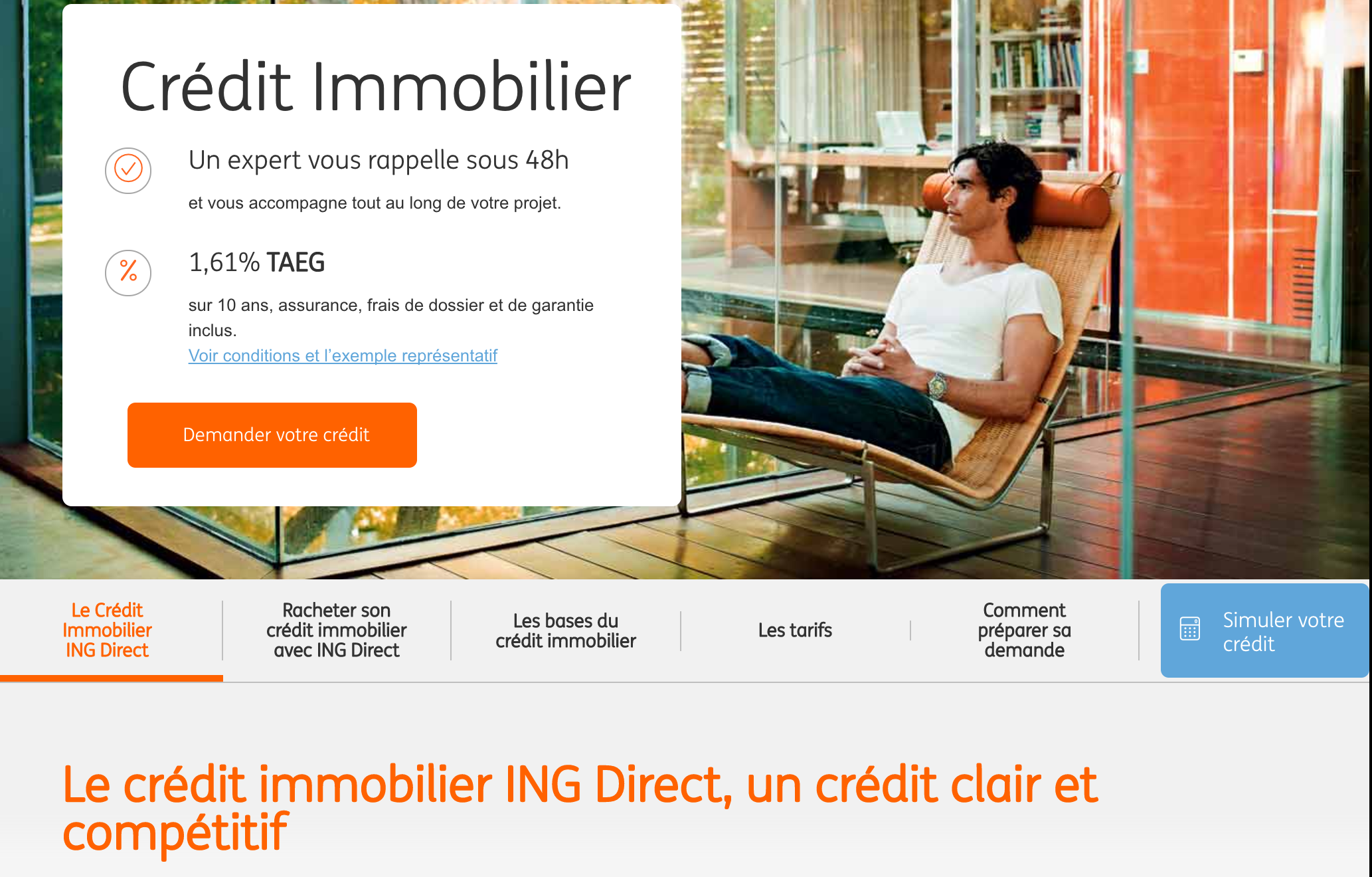 ING Direct rachète les crédits à un tarif très avantageux