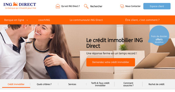 ING Direct offre de la flexibilité pour le remboursement des crédits immobiliers
